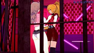 sagiri sakurai with setsuko ohara in wild lesbian hentai play