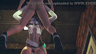 genshin impact yaoi, venti gives blowjob and footjob in sissy crossdress anime