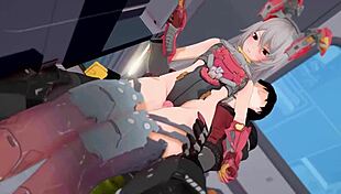 Intriguing Relaxing Cowgirl Session in Anime Style