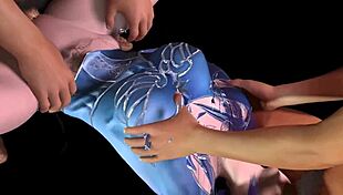 Wow, 3d big boobs cosplay slut in group gangbang squirting creampie anime 😍