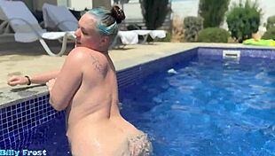 Deepthroat and intense fuck for young pool boy in hotel 😍