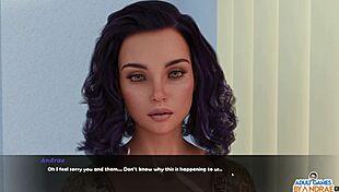 Ella feels happy as she's licked on the phone, seducing the devil