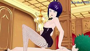 mitsuki bakugo and kyoka jiro engage in bunny girl intense sex with izuku midoriya, featuring creampie and big tits in this my hero academia hentai