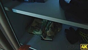 Here’s the deal with this cuckold story. A badass biker with a huge cock takes over while the husband watches in this Czech POV scene.