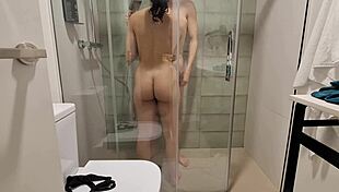 my roommate joins me in the shower and we get naughty