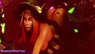 Giving her every inch of my cock in anime hentai game 😈