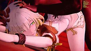 Aglaea in hentai anime style 😊