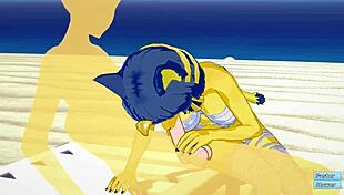 Ankha Gets Fucked On The Beach!
