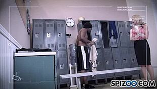 spizoo - sarah vandella sucking a huge black cock, check those big boobs!