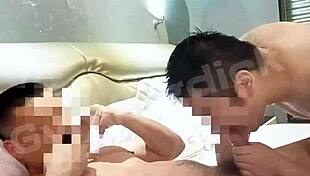 i watch my handsome asian partner fucking bareback