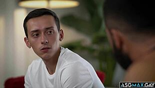 Stepdad Dominic Pacifico, ready for intense bareback with Nicholas Adams?