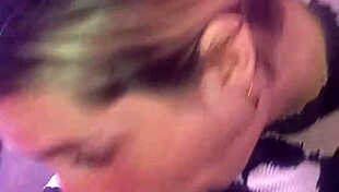 Homemade deepthroat blowjob with cum in mouth