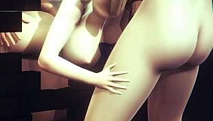 Barbara from Genshin Impact engages in blowjob and cum scenes with futanari in hentai