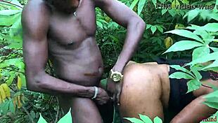 Softkind slams stepmom hard from behind in the bush