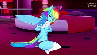 Rainbow dash wants you to ride her after touching each other