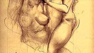 Vintage Erotic Illustration with Retro Anime Charm