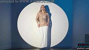 Sexy Blonde Pornstar Milf Anna Claire Clouds Rips Clothes In Playboy Striptease!