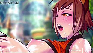 karl x makoto clash in wild blazblue hentai action