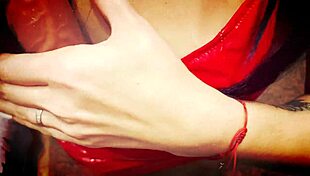 early morning blowjob close-up, cum in mouth from sweet lips and tongue