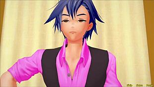 the caretaker milf gives blowjob leading to creampie in hentai game