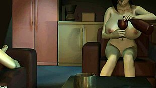 In the dorm, roommates engage in detailed sofa reupload activities with cartoon hentai elements.