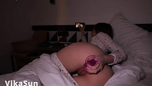 i got a intense orgasm before bed using my dildo... felt so good!