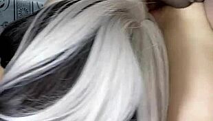 Lesbian girlfriend tries cock intensely