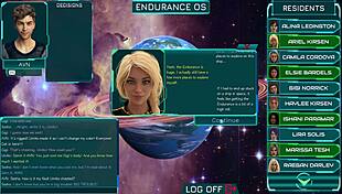 स्पेस में फंसी कर्वी लड़कियों से सेक्सी 3डी ड्रेस में चैट