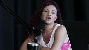 Blonde slut eagerly sucks cock, strips presenter naked, craves husband's dick intensely