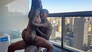 The Sister-In-Law Surprises with a Visit in Panties on Hotel Balcony