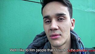 A straight guy bends over and discovers he's open to gay sex with spanking