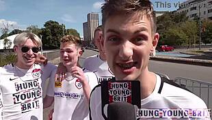 Hot British scally guy joins us for rough bareback gangbang action