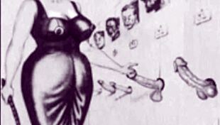 Vintage Erotic Drawings of Hentai Anime with Antique Retro Styles and Sensual Cartoon Figures