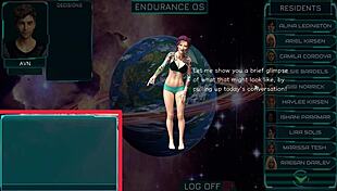 stranded in space, chatting with curvy girls in sexy 3d outfits