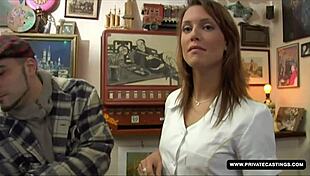 hana gives her first blowjob on camera.