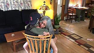 Homemade - sexy milf in nylons and heels thanks young 18+ neighbor with sex