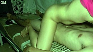 College babe gets it from her cousin’s big ass babysitter