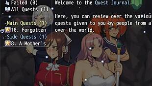 Hell yeah! Henteria Chronicles 3 Part 8 with pixel art shows Japanese cheating in missionary and doggystyle!