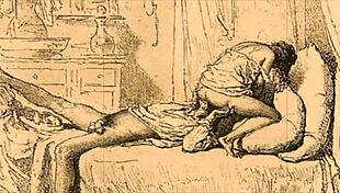 vintage erotic illustration of hentai cartoon comic with antique retro anime style