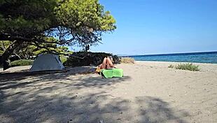 Nudist Public Beach Voyeur Captures Natural Girl Enjoying Freedom