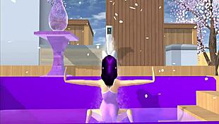 Point Of View Cartoon Fox Girl Dances On Your Lap In Sakura School Simulator