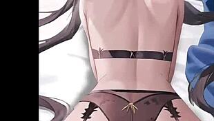 Intense fucking of anime bitches with big cocks.