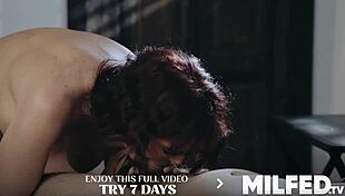 Mature Step Mom Enjoys Taboo Fucking with Young Son in Marital Bed