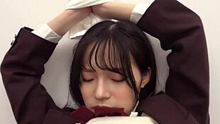 Japanese Babe in Homemade Action Shows Off Tight Body with INTENSE Play!