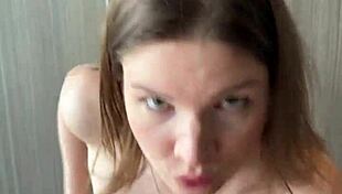 I paid this slutty librarian for a wild blowjob and titjob in doggy style. Total mobile POV madness!