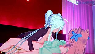 Cagliostro and chris yukine intense futanari creampie in symphogear hentai 😍