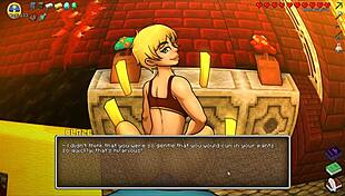 hornycraft parody where femdom gets her face covered in cum