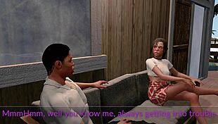 Come see jack and emma being spanked in this anime paradise scene