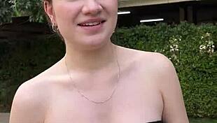 I paid this slutty librarian for a wild blowjob and titjob in doggy style. Total mobile POV madness!