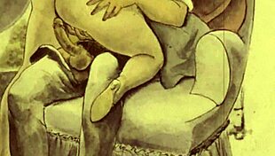 Vintage EROTIC illustration from old times.